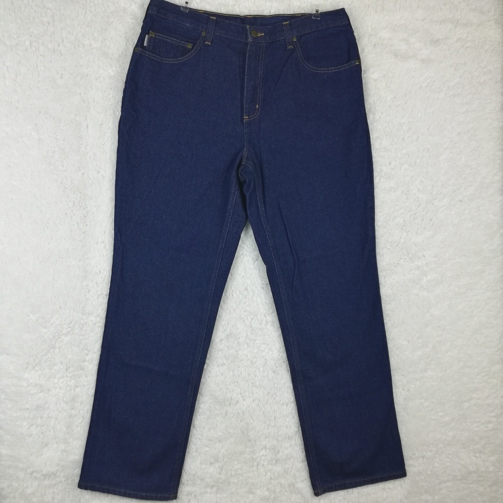 Carhartt Mens Jeans Straight Leg Relaxed Fit‎ Denim Blue Workwear Indigo 36x32